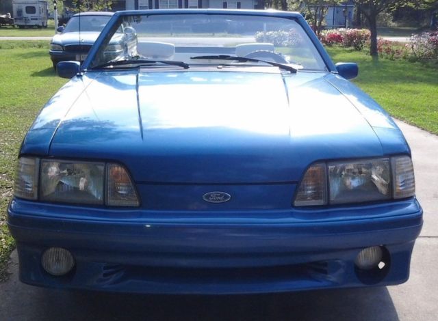 1989 Ford Mustang GT Convertible 5.0 Fox body Foxbody Stang Blue 1993 Ford Mustang GT Convertible