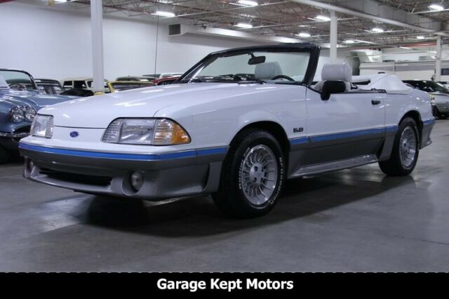 1989 Ford Mustang GT Convertible Oxford White Convertible 5.0L EFI HO V8 46366 M 1989 Ford Mustang GT Convertible