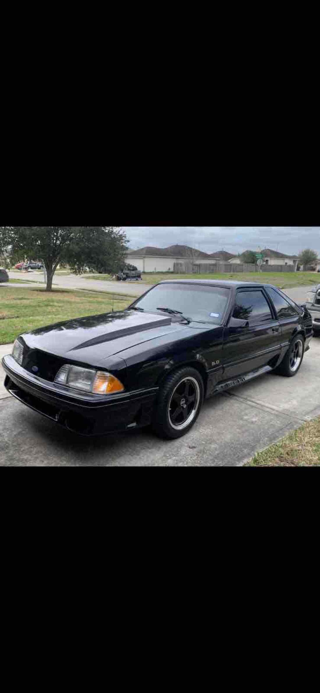 1989 Ford Mustang Hatchback Black RWD Automatic GT 1989 Ford Mustang GT