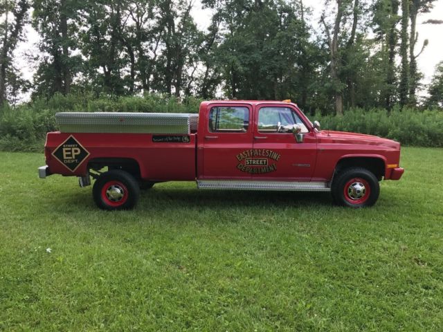 1989 GMC Sierra 3500 SLE 454 4x4 4spd Crew Cab 14,386 Miles Fire Truck - photo 12