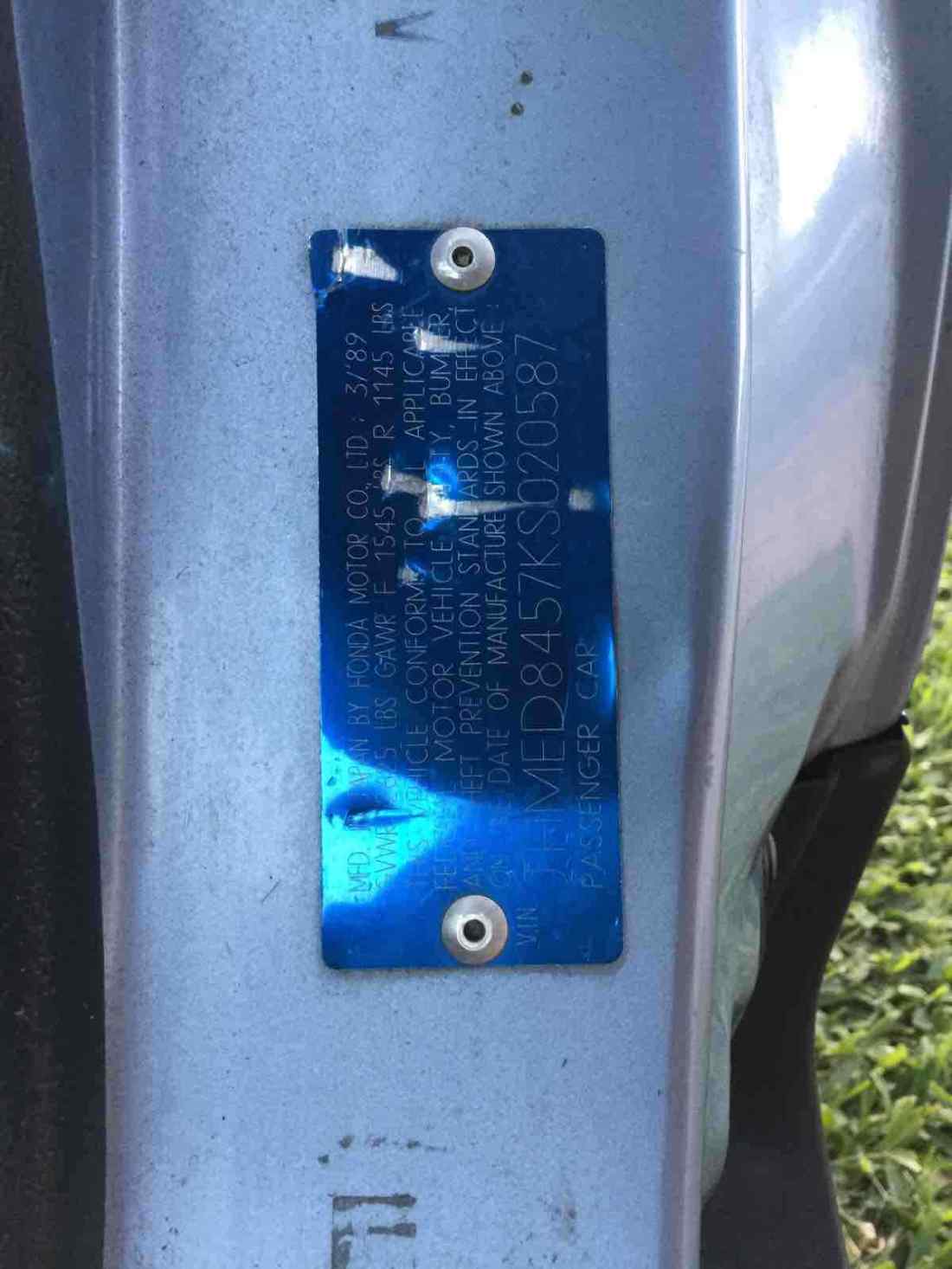 1989 Honda CRX CRX DX - photo 12