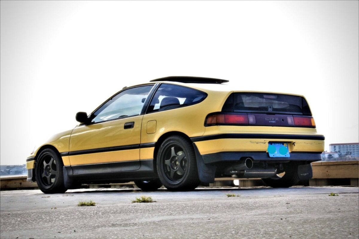 1989 honda crx si b20 vtec dohc Y49 barbados yellow GSR head & 5spd transmission 1989 Honda CRX 1500 CRX SI