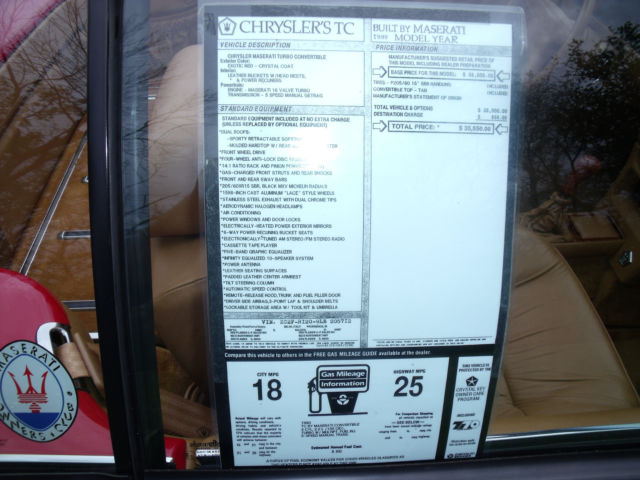 1989 Chrysler Other Chrysler tc by Maserati - photo 13