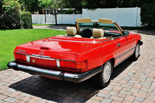 1989 mercedes 560 sl convertible red /tan one of the cleanest ive ever seen mint 1989 Mercedes-Benz SL-Class Must be seen driven this car is real
