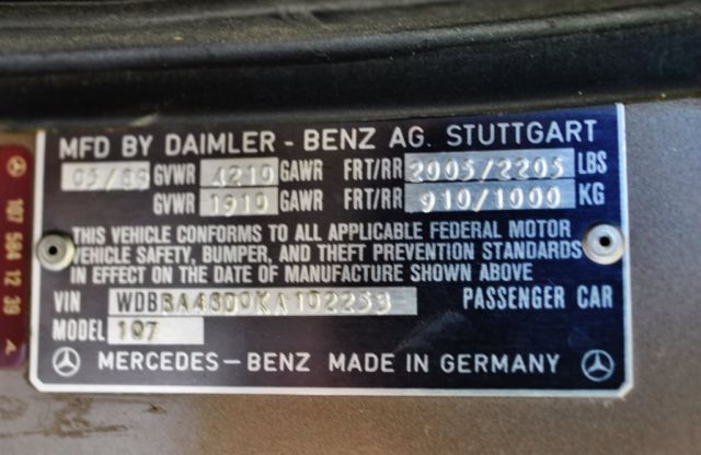 1989 Mercedes-Benz SL-Class Roadster 2 Tops Low Miles A/C - photo 10