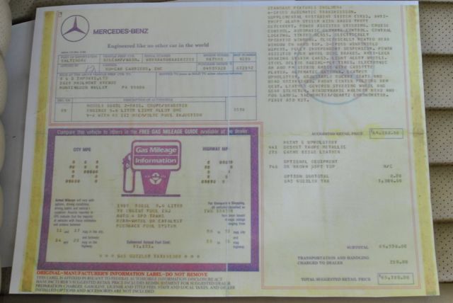 1989 Mercedes-Benz SL-Class Roadster 2 Tops Low Miles A/C - photo 11