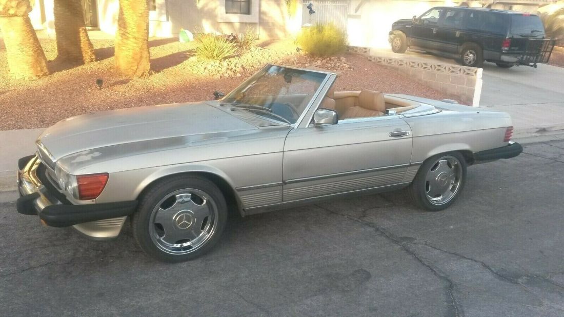1989 Mercedes 560sl Convertible with Nice Palomino Interior & Lorinser wheels 1989 Mercedes-Benz SL-Class