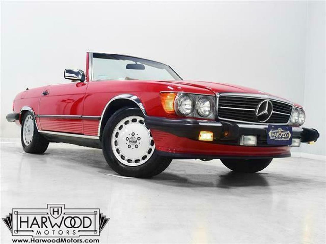 1989 Mercedes-Benz 560 Series 560SL 117050 Miles Signal Red Convertible 8 Cylind 1989 Mercedes-Benz 500-Series 560SL