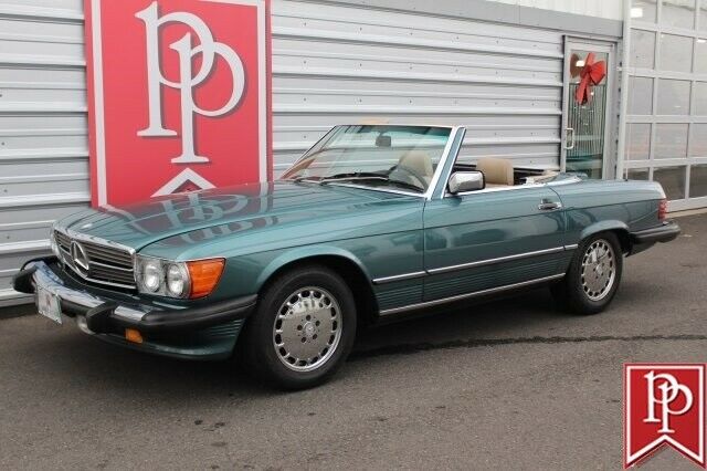 1989 Mercedes-Benz 560 Series 560SL 126429 Miles Blue Green Poly 1989 Mercedes-Benz 500-Series 560SL