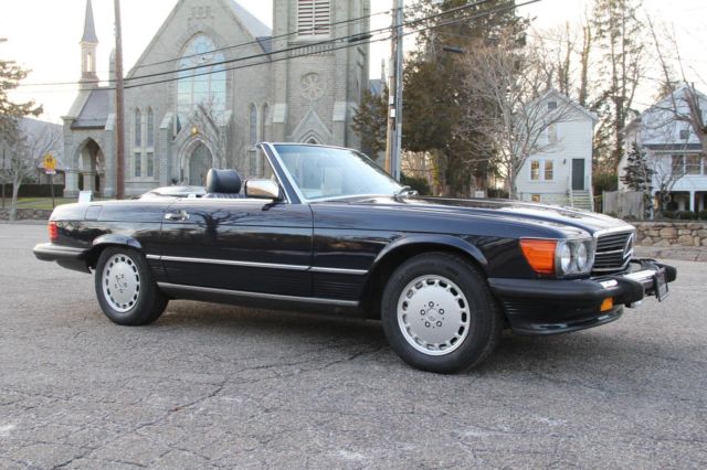 1989 Mercedes-Benz 560 Series 560SL 33,100 Miles Dark Blue convertible 8 Cylinde 1989 Mercedes-Benz 500-Series 560SL