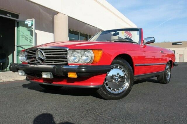 1989 Mercedes-Benz 560 Series 560SL 52386 Miles Signal Red Convertible 5.6L 8-Cy 1989 Mercedes-Benz 500-Series 560SL