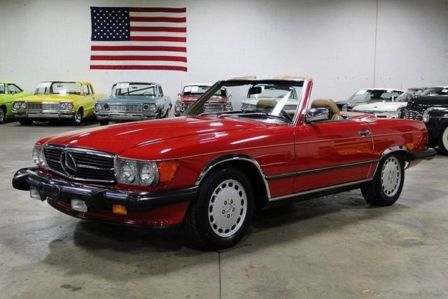 1989 Mercedes-Benz 560SL 73075 Miles Red Convertible 5.6L V8 Automatic 1989 Mercedes-Benz SL-Class --