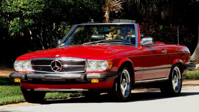 1989 MERCEDES BENZ 560SL ROADSTER BOTH TOPS IRED OVER BLACK RUNS NEW MUST SEE 1989 Mercedes-Benz SL-Class FACTORY LEATHER