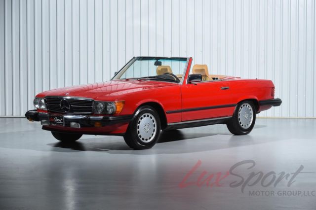 1989 Mercedes-Benz 560SL Roadster Red/Parchment Only 32,000 One Owner Miles! 1989 Mercedes-Benz 560SL Roadster 560