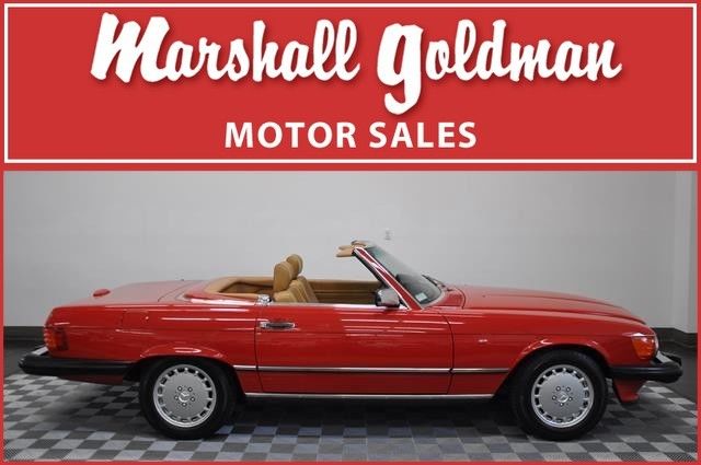 1989 MERCEDES BENZ 560SL SIGNAL RED PALOMINO LEATHER HARD TOP BOOKS 8800 MILES 1989 Mercedes-Benz SL-Class 560SL