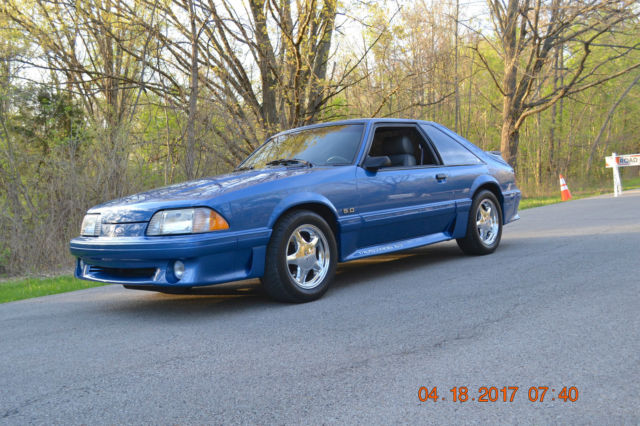 1989 MUSTANG GT 5.0 AUTO RUST FREE BEAUTIFUL BRIGHT REGATTA BLUE SHOW QUALITY 1989 Ford Mustang 2 DOOR HATCHBACK