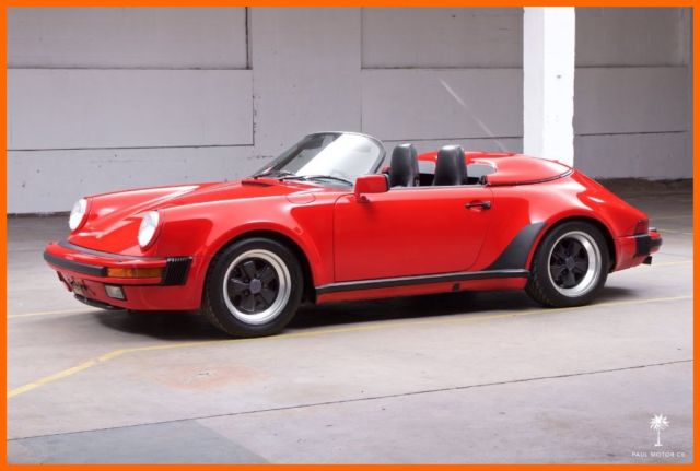 1989 Porsche 911 Speedster 930 38,237 Original Miles Mint Collector Car COA 1989 Porsche 911 Speedster