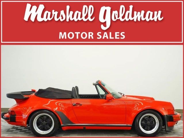 1989 Porsche 911 Turbo Cabriolet Guards Red with Black only 15,300 miles 1989 Porsche 911