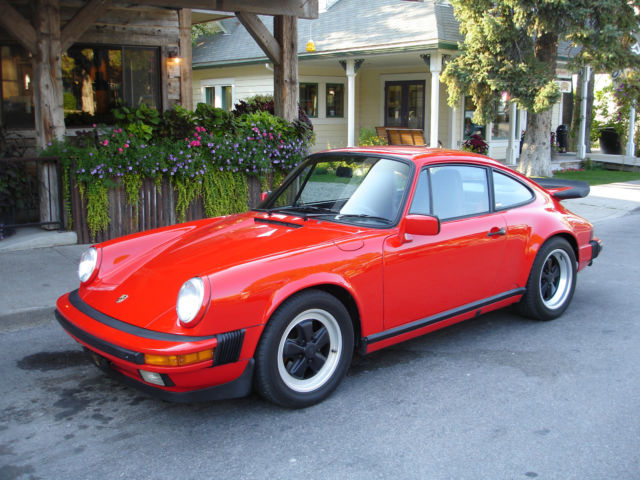 1989 Porsche Carrera Sunroof Coupe 911 Guards Red Black 1989 Porsche 911