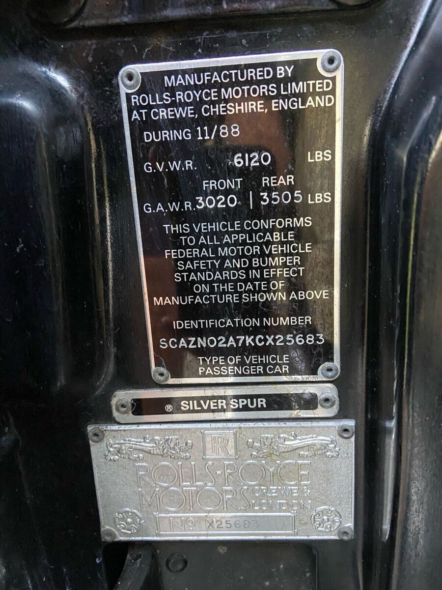 1989 Rolls-Royce Silver Spirit/Spur/Dawn - photo 11