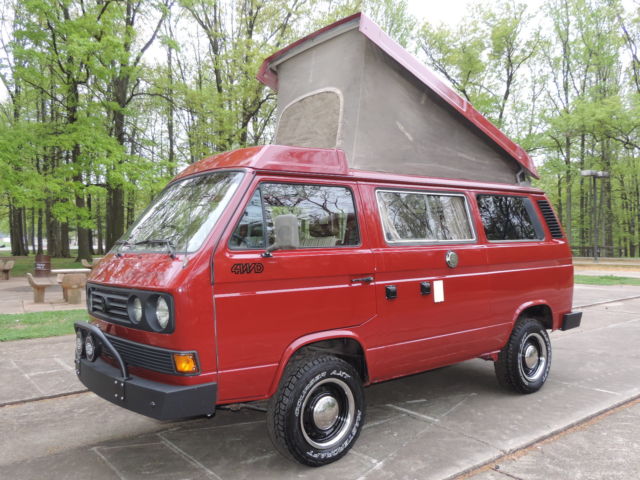1989 Syncro Turbo-Diesel Westfalia Camper. Only 48K mi. Expedition Vehicle. NICE 1989 Volkswagen Bus/Vanagon SYNCRO Westfalia PopTop Expedition Vehicle