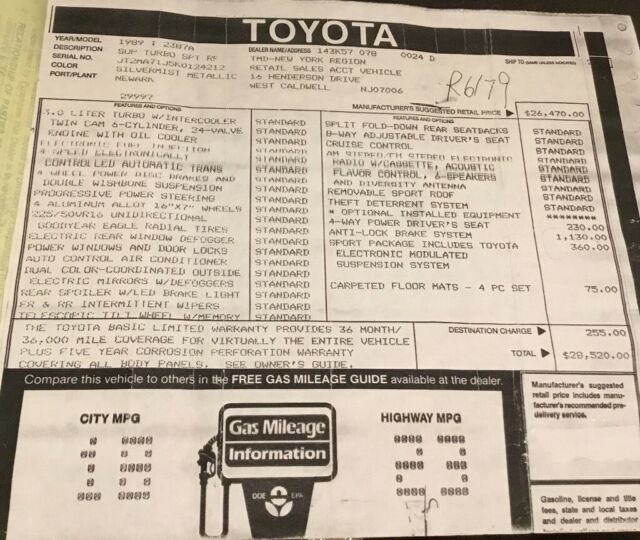 1989 Toyota Supra Turbo Sport 2Dr Hatchback - photo 12