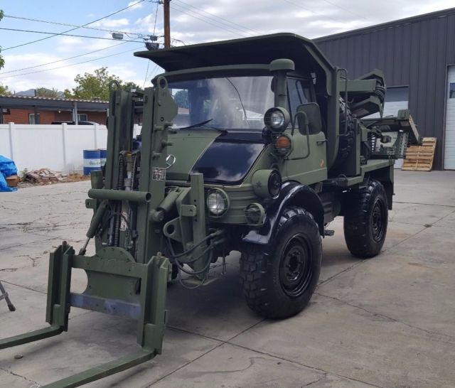 1989 UNIMOG NO RESERVE, only 110 miles, RUNS PERFECTLY, CRANE/FORKLIFT EQUIPED 1980 Mercedes-Benz Other