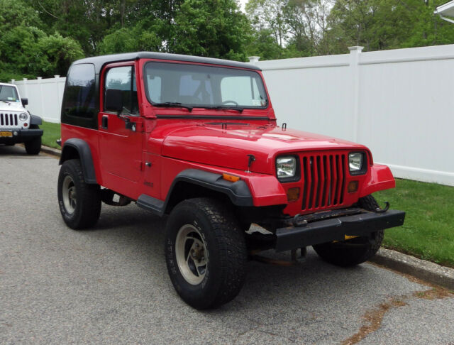 1989 wrangler jeep rare 4cyl 4X4 red new top lots of upgrades tlc pick up only 1989 Jeep Wrangler base