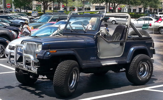 1990 Blue Jeep Wrangler Laredo, 4.2L Engine, 5-Speed Manual 1990 Jeep Wrangler