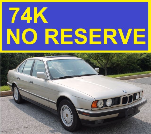 1990 BMW 525I MUST SEE LOW MILES!!! MUST SEE! NO RESERVE!! 5 SERIES E34 MERCEDES 1990 BMW 5-Series