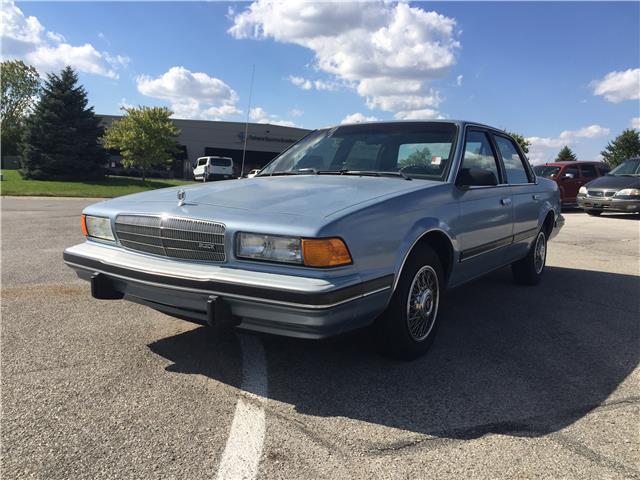1990 Buick Century Custom 3.3L V6 FWD Blue Sedan Cloth No Reserve 1990 Buick Century Custom