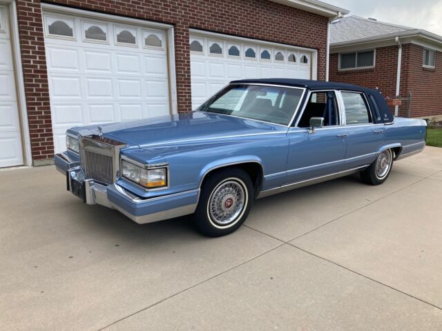 1990 Cadillac Brougham Sedan Blue RWD Automatic 1990 Cadillac Brougham