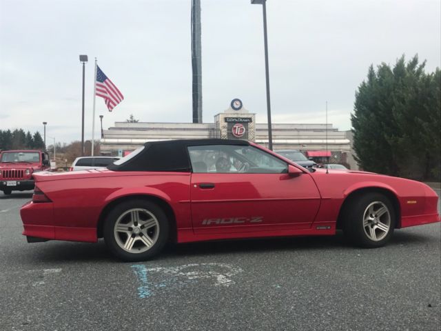 1990 Chevrolet Camaro IROC-Z red convertible great car runs great looks great 1990 Chevrolet Camaro IROC-Z