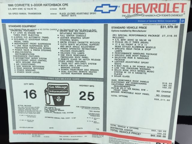 1990 Chevrolet Corvette black - photo 5