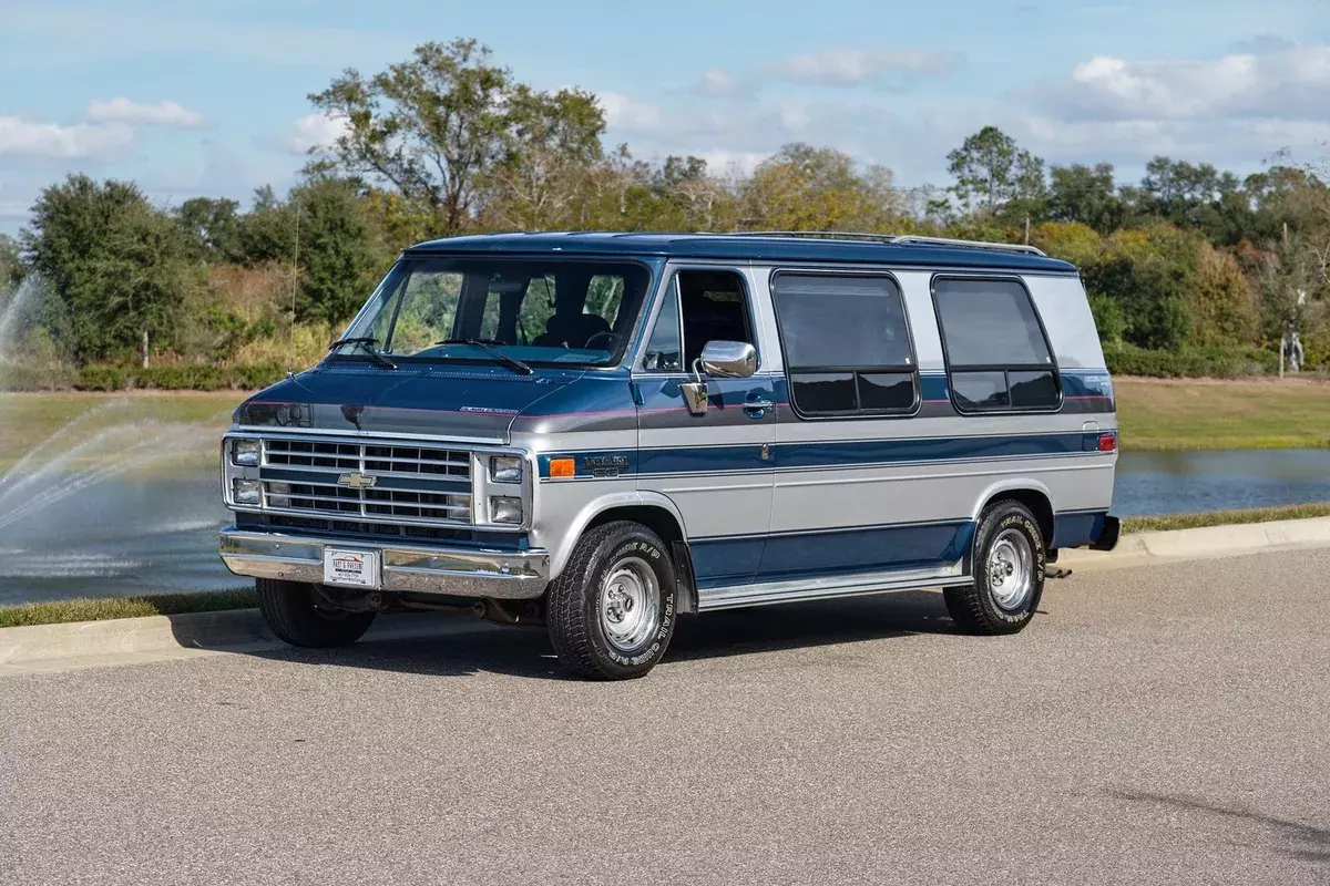 1990 Chevrolet G20 Low Miles, Gladiator Conversion Blue 1990 Chevrolet G20 Van Low Miles, Gladiator Conversion