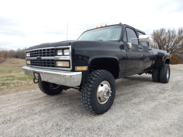 1990 Chevy 3500 Crew Cab, Fuel Injected 454 Big Block, Lifted, 4x4, Rust Free! 1990 Chevrolet C/K Pickup 3500 Silverado