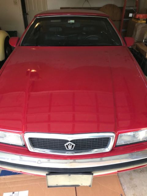 1990 Chrysler TC by Maserati, 3LV6, 141 hp, Red on Black, 2nd owner 1990 Chrysler TC Maserati Base