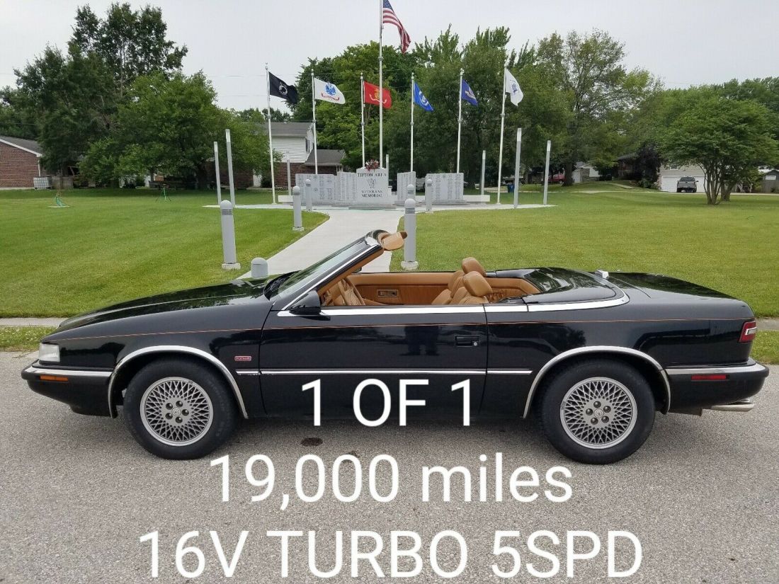 1990 Chrysler TC Maserati Convertible Black FWD Manual BY MASERATI 1990 Chrysler TC Maserati BY MASERATI