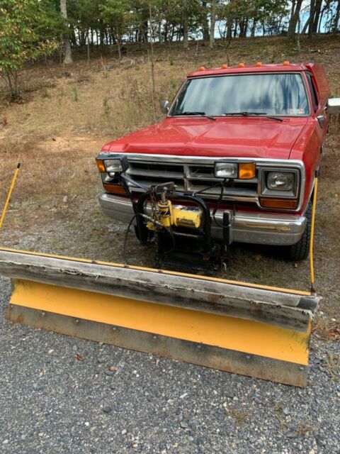 1990 Dodge Ram D250 Cummins Turbo Diesel truck with Myers Plow NICE 1990 Dodge Ram 2500