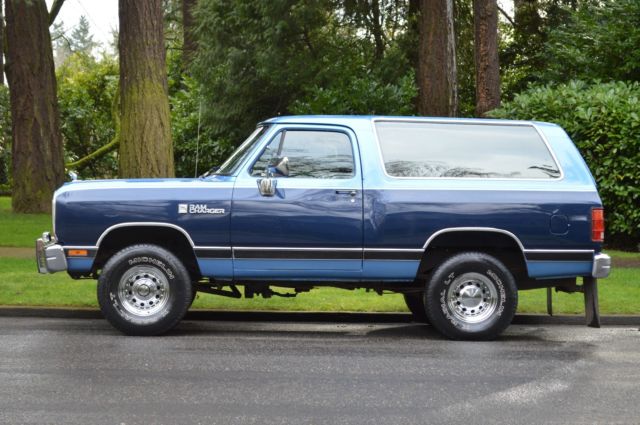 1990 DODGE RAMCHARGER 4X4 FULL SIZE SUV 5.2'L V8 ONLY 44,099 ORIGINAL MILES!!! 1990 Dodge Ramcharger Full Size SUV
