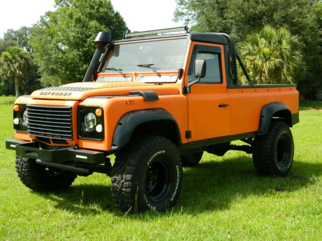 1990 Dominator Orange Land Rover Defender 110 Pickup 1990 Land Rover Defender 110 Piockup