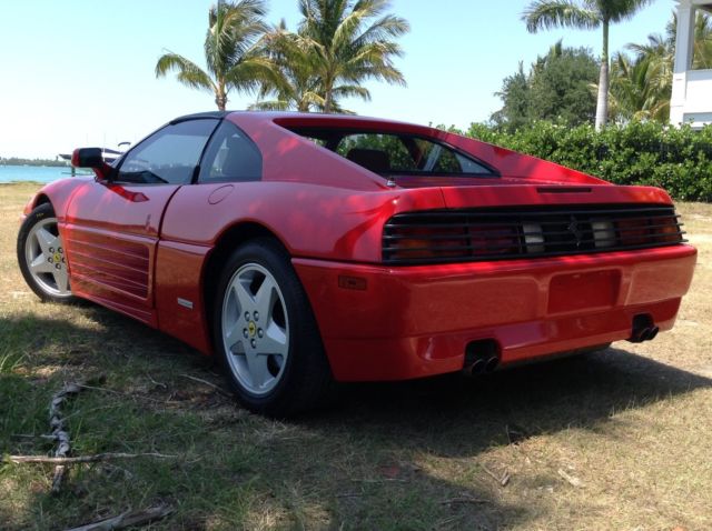 1990 Ferrari 438 TS red w tan interior 1990 Ferrari 348