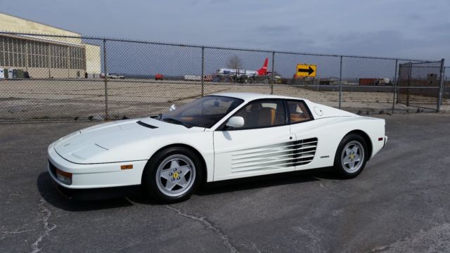1990 FERRARI TESTAROSSA 12K PRISTINE! SERVICED! AS NEW! BEST ON EBAY! WHITE! 1990 Ferrari Testarossa