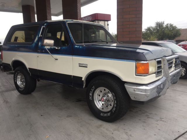 1990 FORD BRONCO 5.0 4x4 With Rare Manual Transmission Arizona No Reserve 1990 Ford Bronco XLT