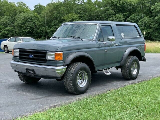 1990 Ford Bronco Custom 4x4 Antique Ice Cold AC Nice 1990 Ford Bronco