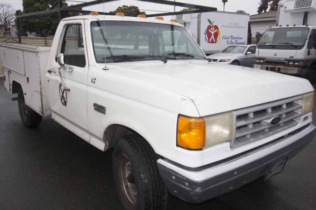 1990 Ford F-350 w Knapheid Bed Boxes, Lumber Rack , 7.5 Liter 1990 Ford F-350