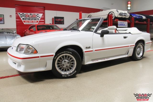 1990 Ford Mustang GT Convertible 63057 Miles Oxford White 1990 Ford Mustang GT Convertible
