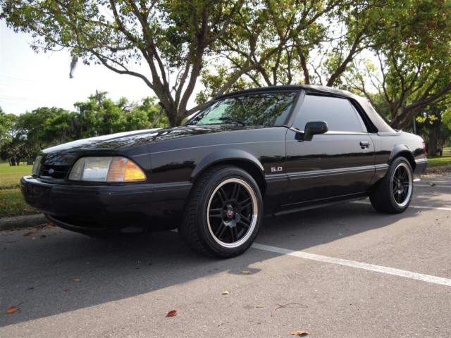 1990 FORD MUSTANG LX 5.0 CONVERTIBLE TRIPLE BLACK! 5-SPD STOCK ORIG. 60K MILES!! 1990 Ford Mustang 5.0 LX