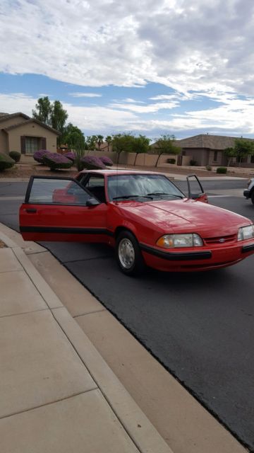 1990 ford mustang NOTCH BACK, RED, 5.0, 1990 Ford Mustang LX,