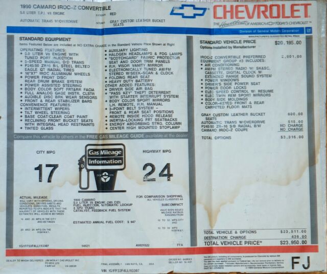 1990 Chevrolet Camaro convertible - photo 5